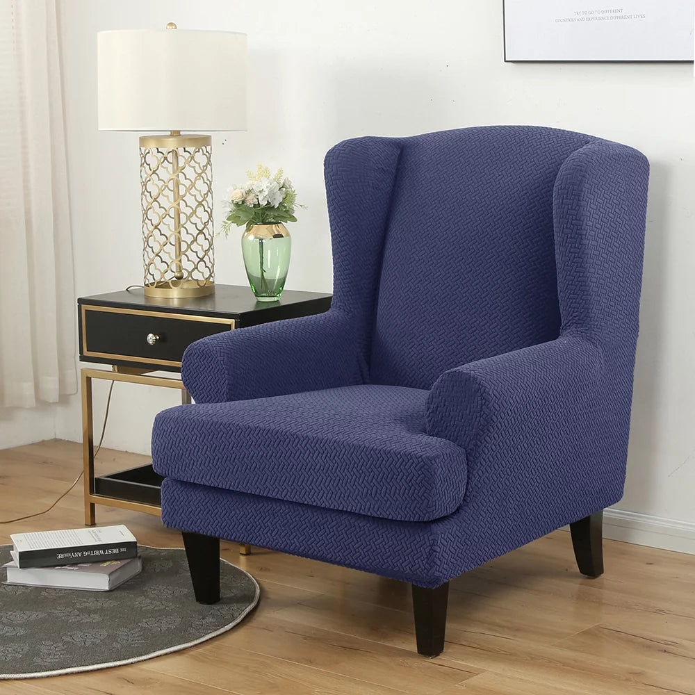 Wingback Chair Covers, 2 Piece Stretch Slipcovers S489733