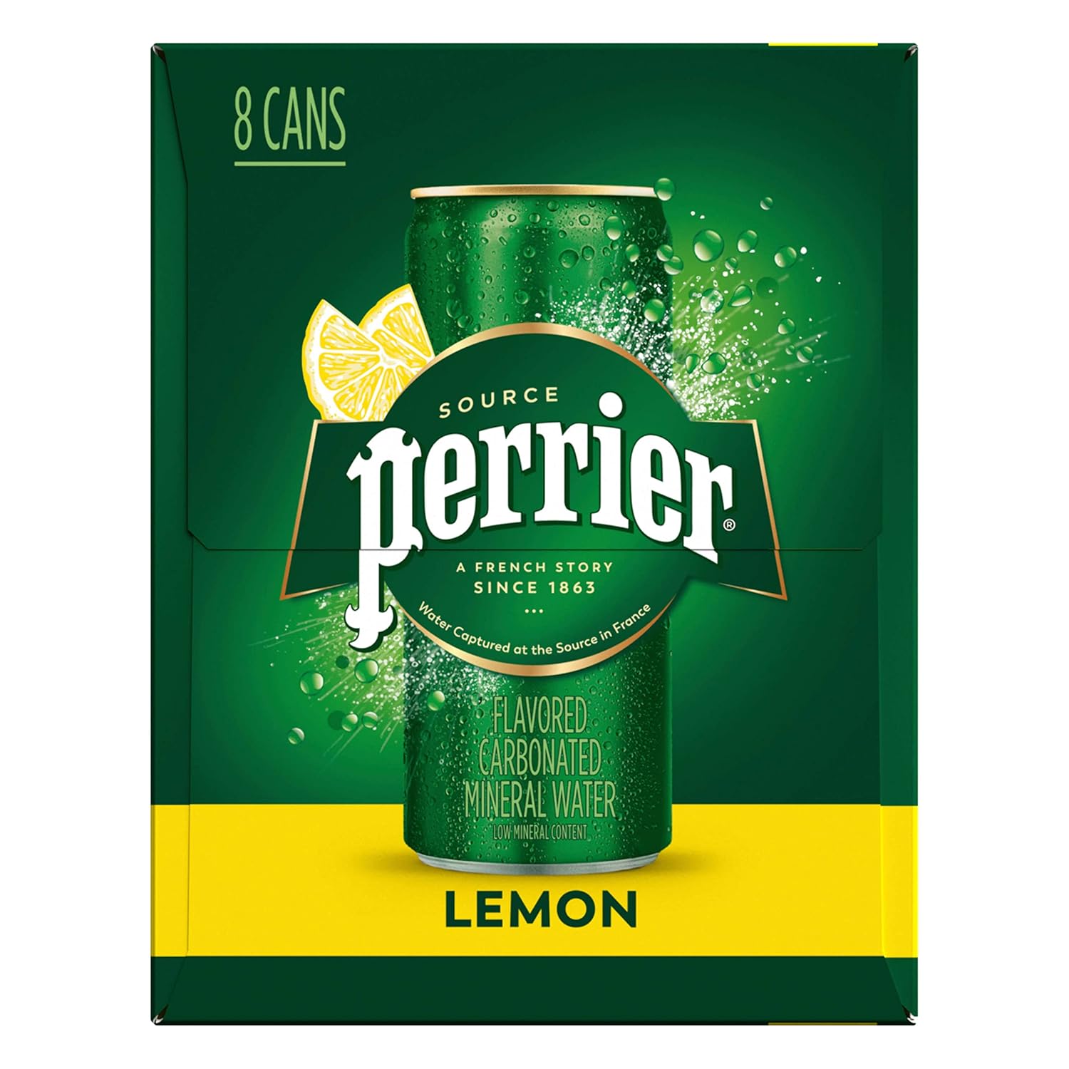 Sparkling Water Lemon Flavored 11.15 oz Cans, 24 Count Q3132