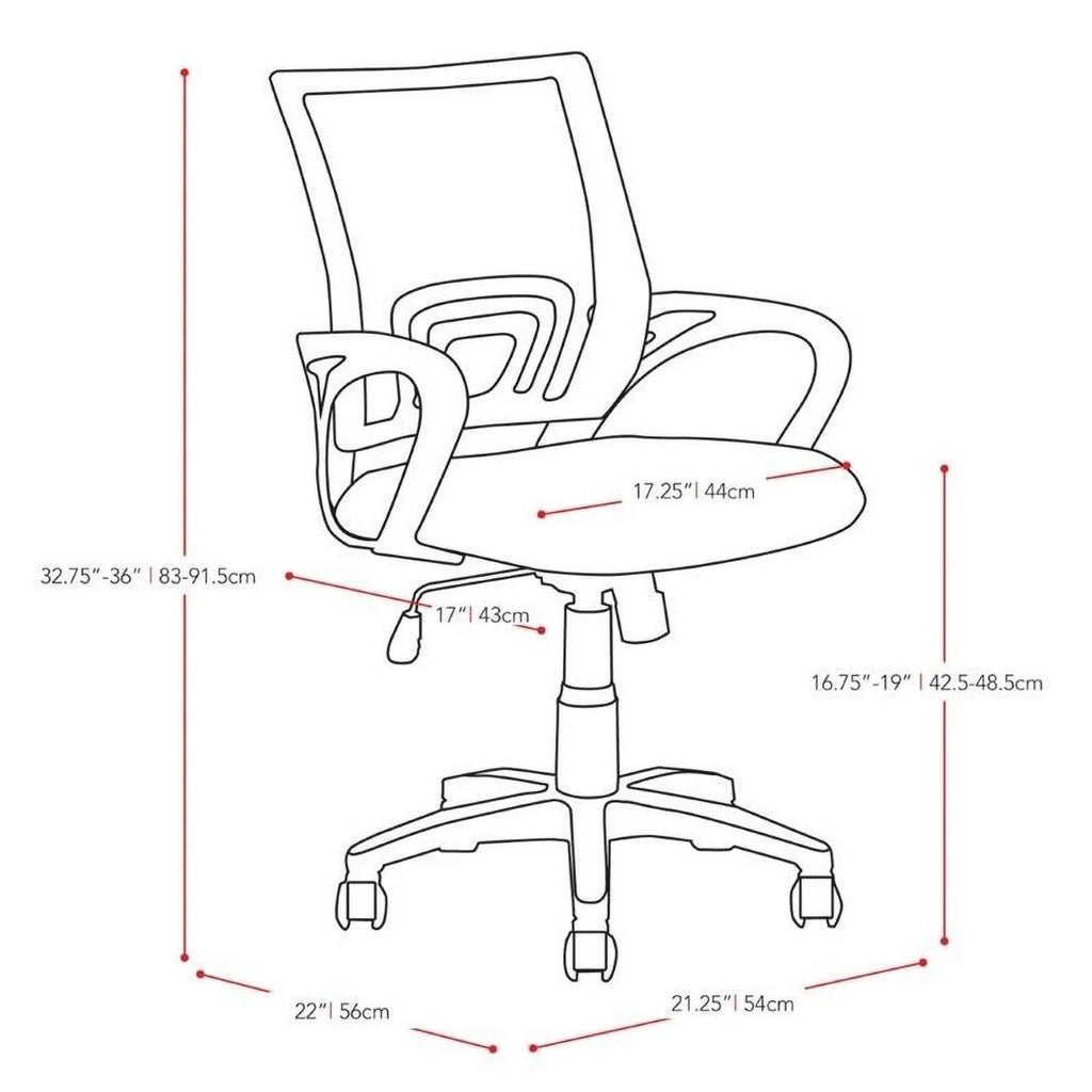 Mesh Back Swivel Office Chair in Orange Q8303