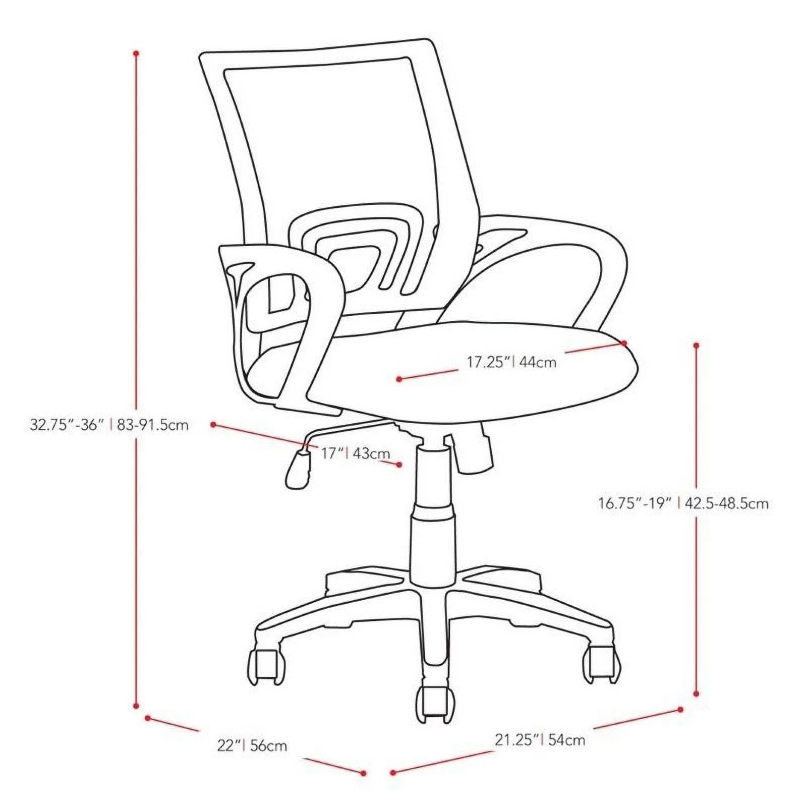 Mesh Back Swivel Office Chair in Orange Q8303