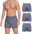 Washable Incontinence Underwear for Men - Reusable Boxer Briefs with Front Fly, Front & Rear Leak Proof, 100ml Absorbency (2 Pack, Plaid Blue White+Blue Green, L)