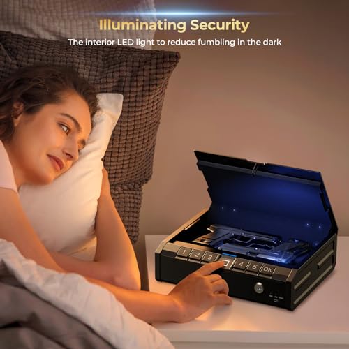 Biometric Gun Safe for Pistols with Fingerprint Lock Q499