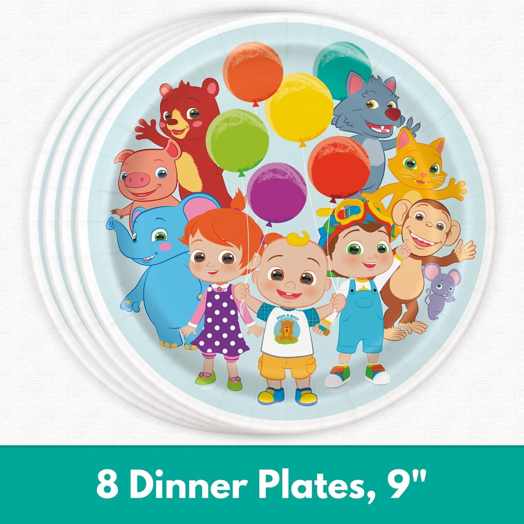 Birthday Party Decorations for 8 Guests with Plates, Napkins, Tablecloth E78913