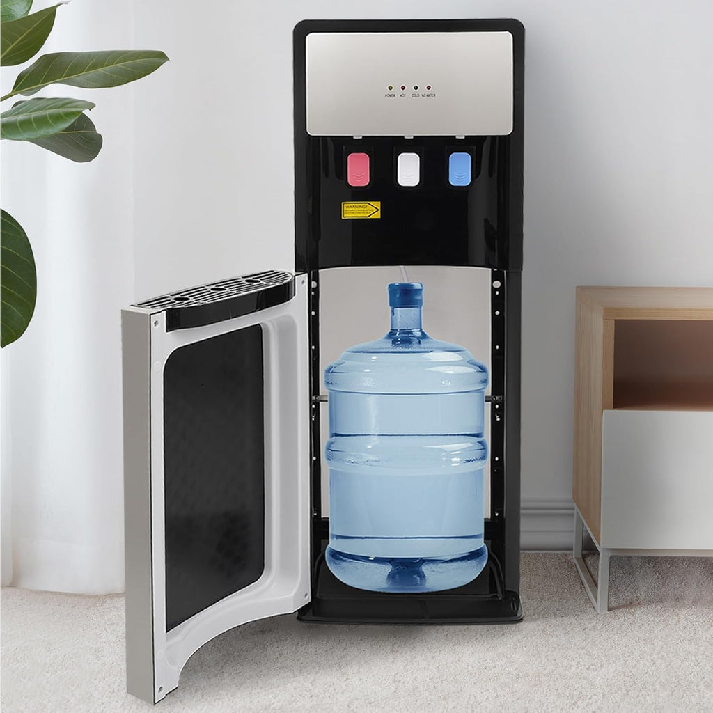 Bottom Loading Water Cooler Dispenser with Storage Cabinet and Child Safety Lock A877917
