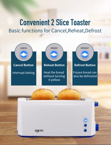 2 Slice Wide Slot Toaster with Defrost and Reheat I108856