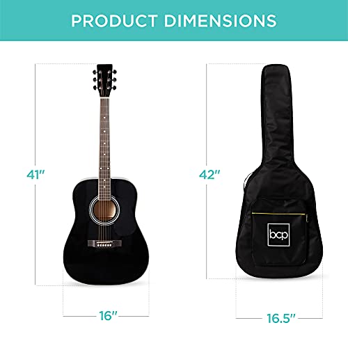 41in Full Size Beginner Acoustic Guitar Starter Set with Case R7041