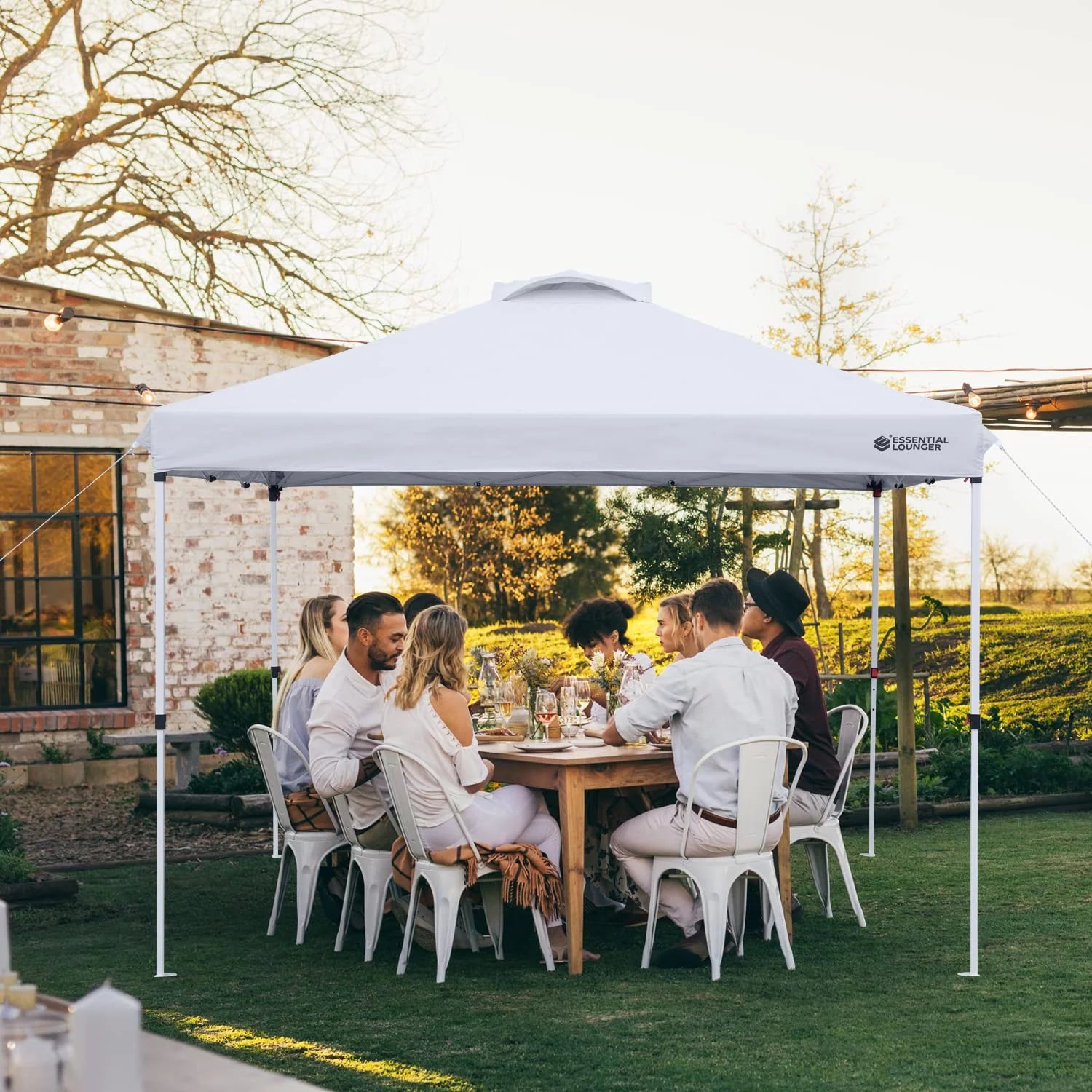 Pop Up Canopy Tent 10x10ft Waterproof Portable with Wheeled Bag F2066