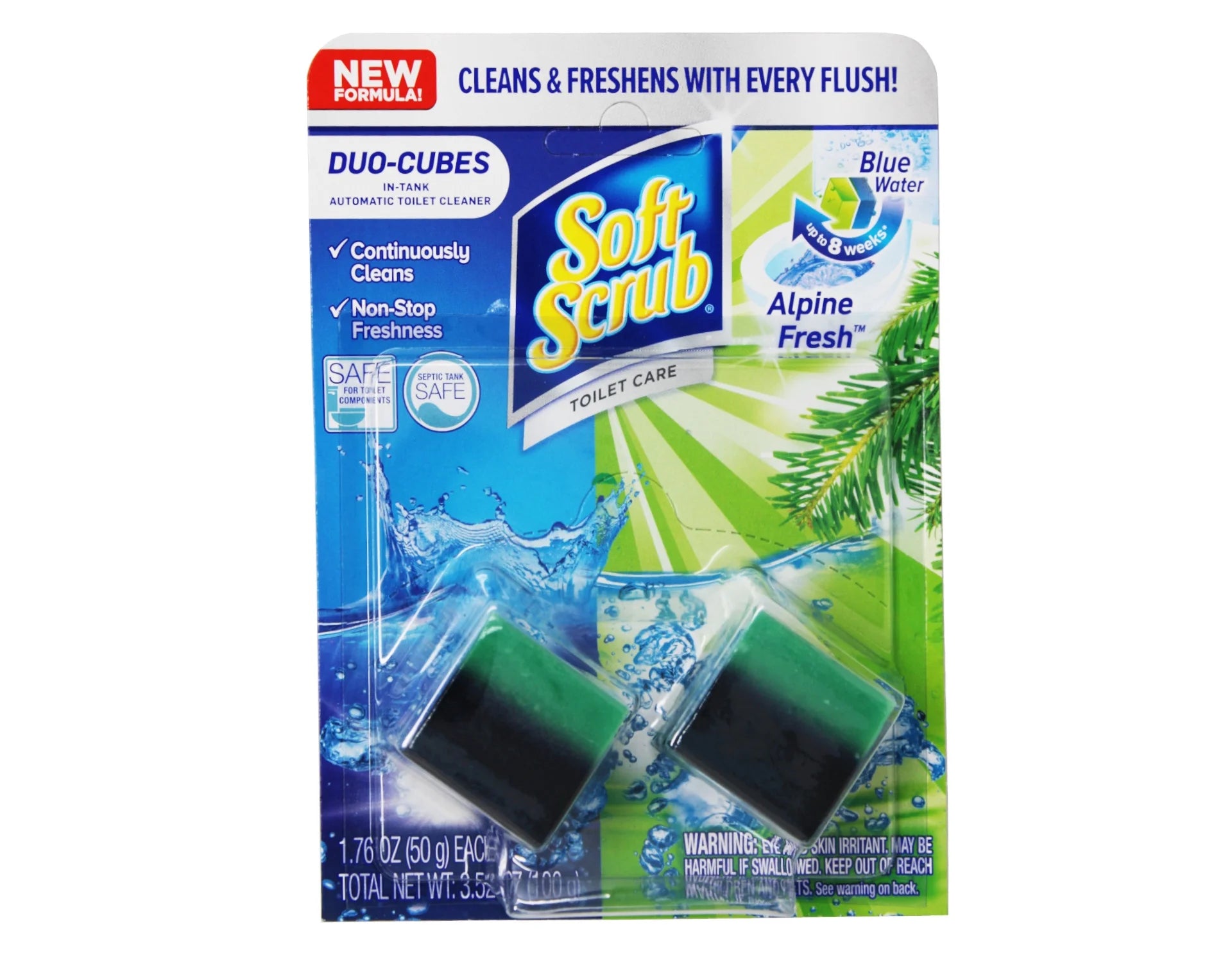 Toilet Cleaner Duo-Cubes, Alpine Fresh, 2 Count - 6 Pack T247