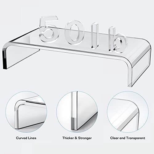 Acrylic Monitor Stand with Keyboard Storage O2287