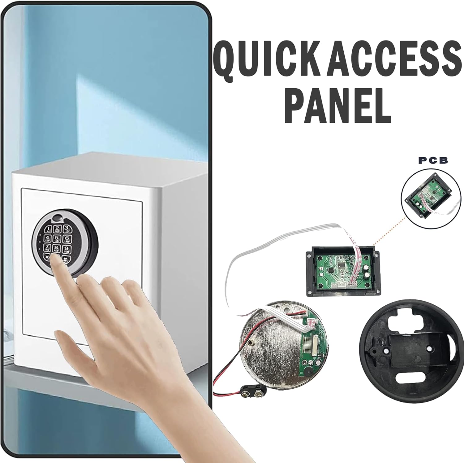Fireproof Gun Safe Lock Replacement with Electronic Digital Keypad Q2840