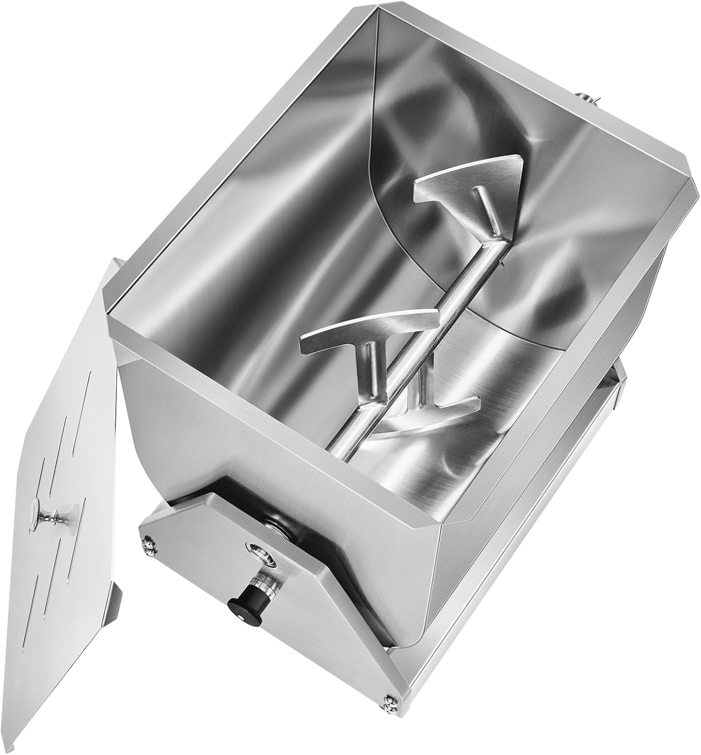 Manual Meat Mixer, 30 lb Capacity, Stainless Steel with Lid and Handle O568