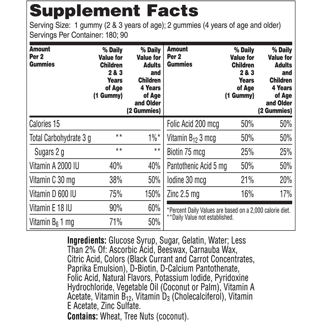 Kids Multivitamin Gummy, 180 Count K15504