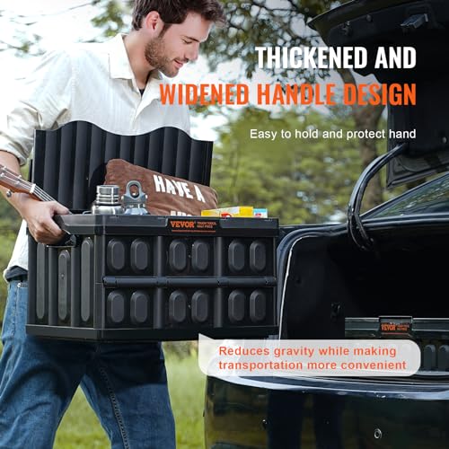 Collapsible Storage Bins with Lids, 3 Pack Stackable Folding Containers F55965