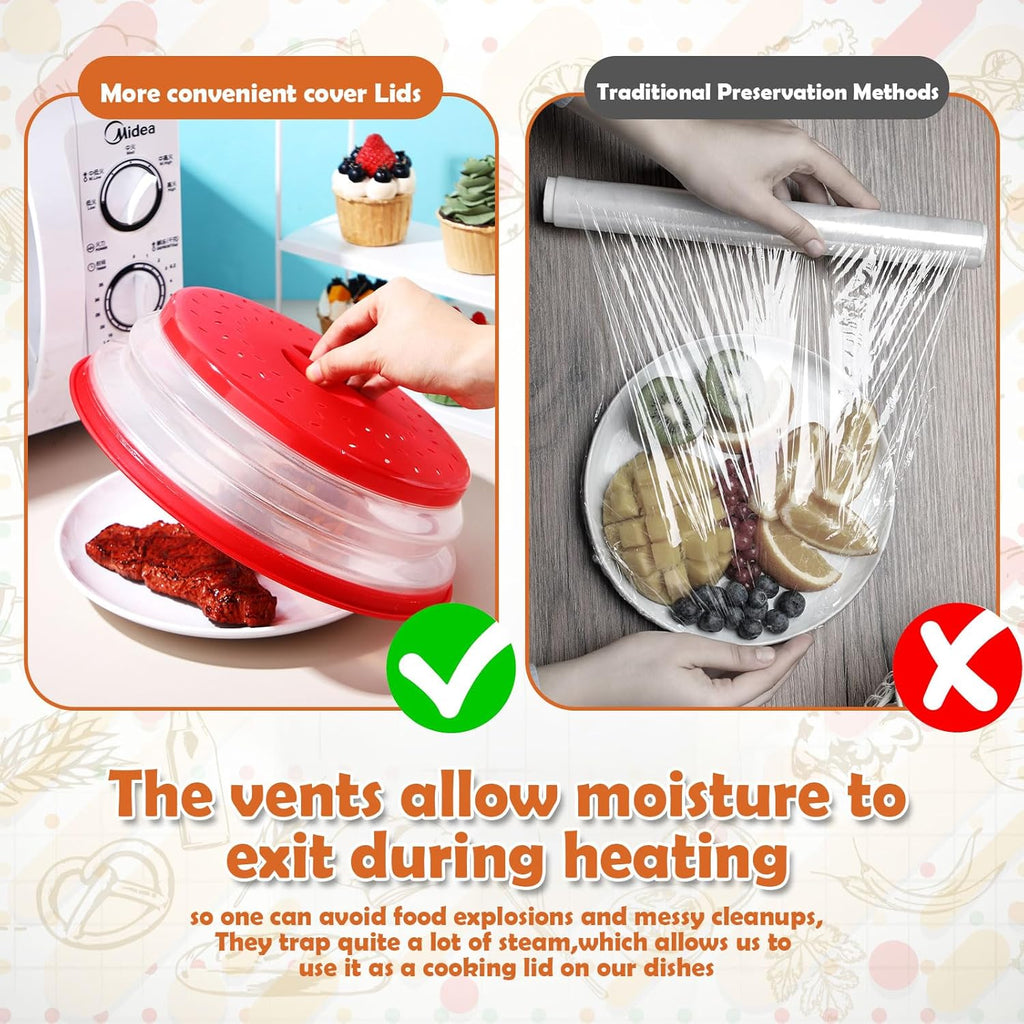 Collapsible Microwave Splatter Cover, 3 Sizes, BPA Free I8583