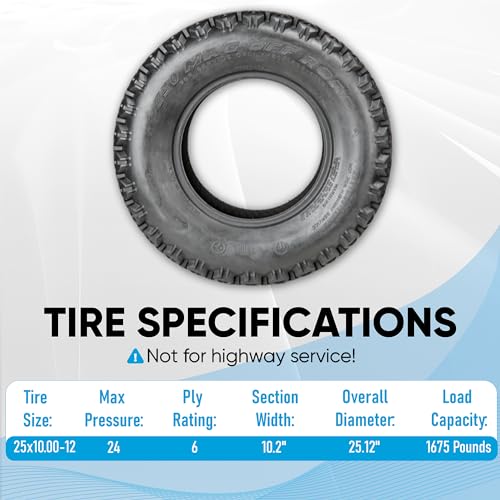 All Terrain ATV UTV Tire 25x10.00-12 X6752