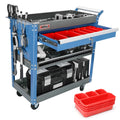AIRAJ Tool Trolley for Robust 3-Stores,with Hook for Hanging,Non-slip Pearl Set,Ergonomic Handles,Rubber Brake Wheels,Tool Trolley for Home,Workshop Trolley