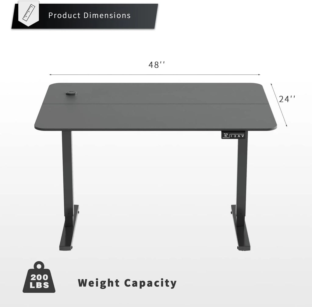 Adjustable Electric Standing Desk 40 Inch White Y199706