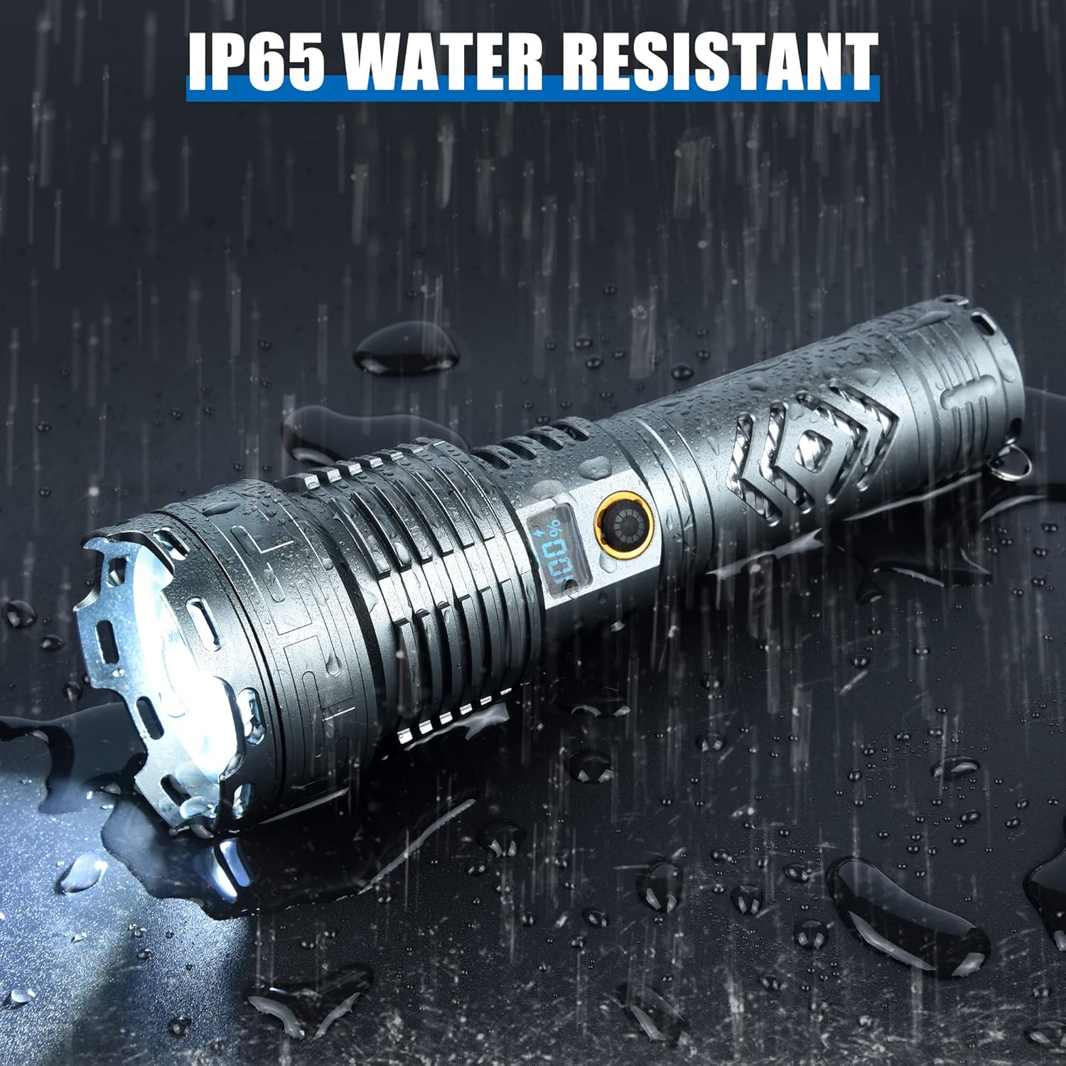 Rechargeable LED Flashlight 200000 Lumens with 5 Modes O733928