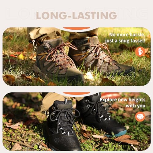 Round Shoelaces 2 Pairs Heavy Duty for Hiking Work Boots T206