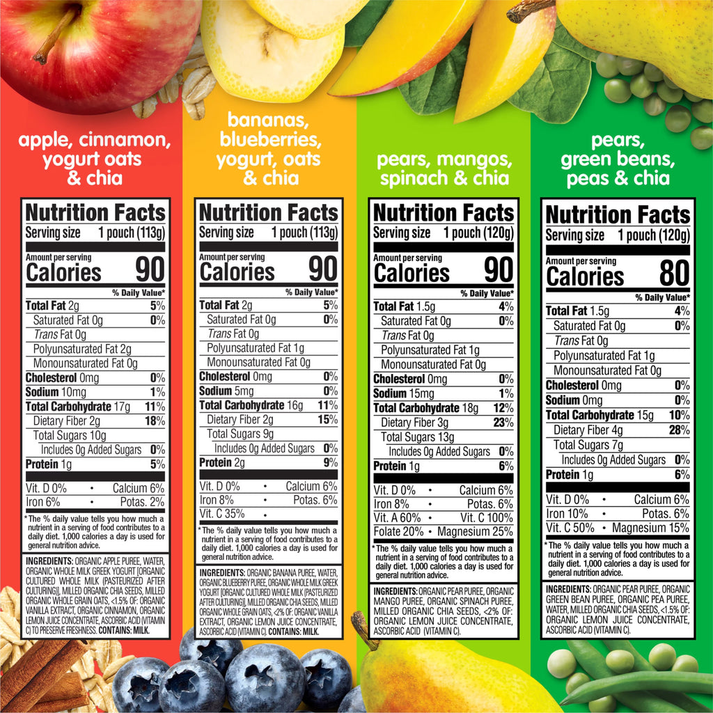 Organic Toddler Food Variety Pack, 16 Pouches R617