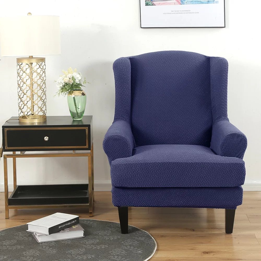 Wingback Chair Covers, 2 Piece Stretch Slipcovers S489733