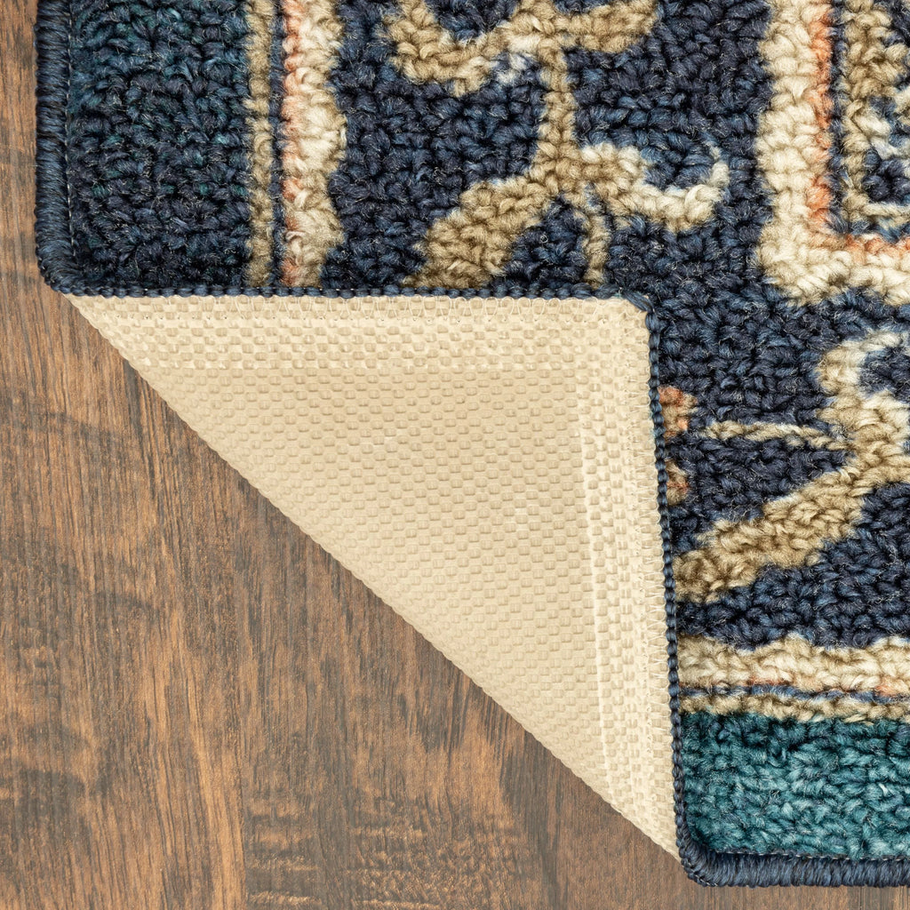 Persian Teal Blue Print Indoor Area Rug, 7' x 10' N276029