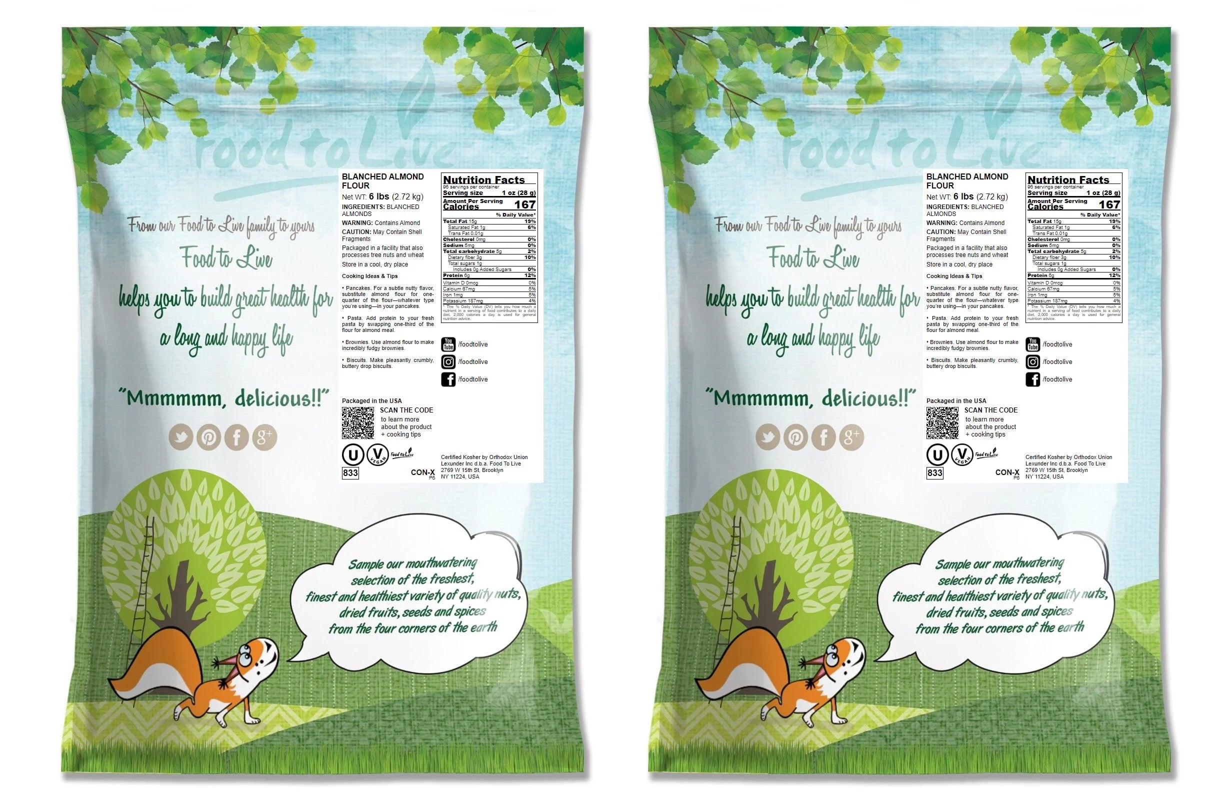 Blanched Almond Flour, 12 Pounds, Kosher, Vegan Z63840