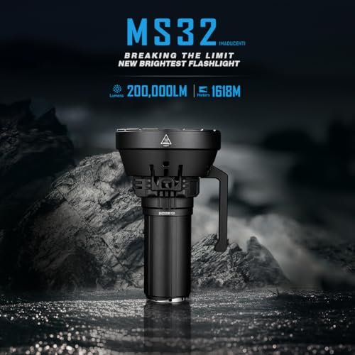 Tactical Flashlight 200,000 Lumens, 8 Modes, Type-C Rechargeable X974