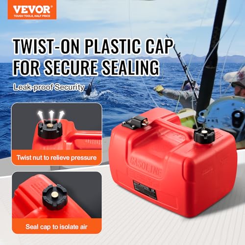 12 Gallon Portable Marine Fuel Tank with Hose N2402