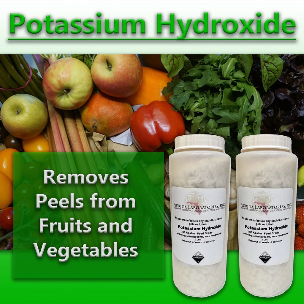 Potassium Hydroxide 90% Pure, Caustic Potash for Soap Making, 4 lbs U55664