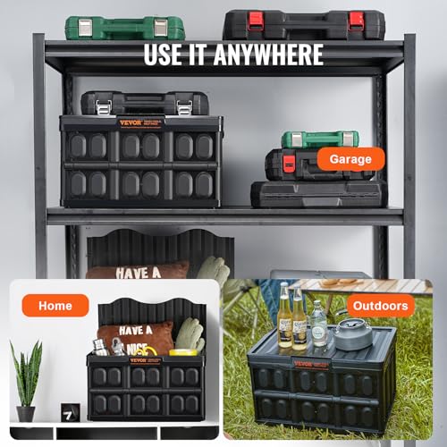 Collapsible Storage Bins with Lids, 3 Pack Stackable Folding Containers F55965