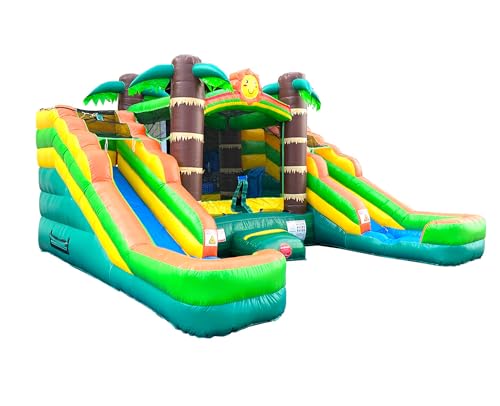 Inflatable Bounce House with Double Water Slides for Kids X3530