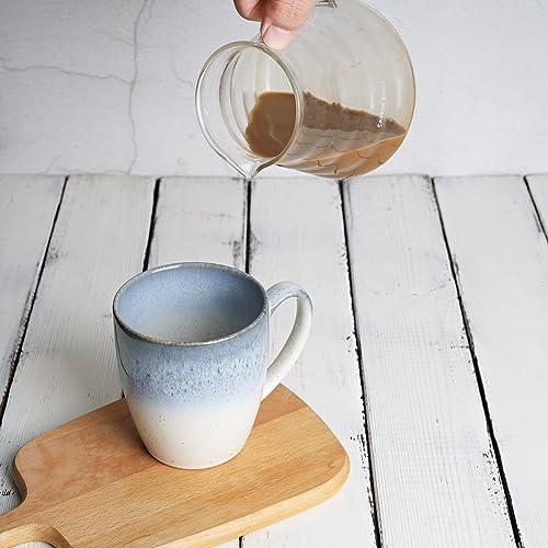 Ceramic Coffee Mug Set of 4, 17 Oz, Microwave Safe A227705