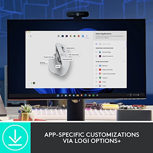 Wireless Performance Mouse with Ultra-Fast Scrolling, Ergo, 8K DPI, USB-C, Bluetooth, Pale Grey A260021
