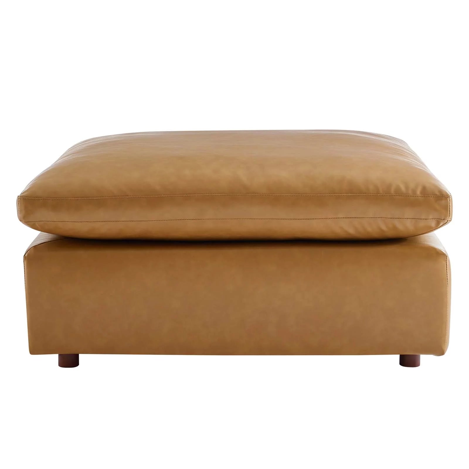 Vegan Leather 4-Piece Sectional Sofa in Tan H7830