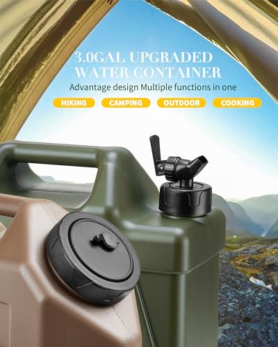 5 Gallon Water Jug and 2.6Gal Collapsible Water Bag Set of 2, BPA Free, Leak-Proof for Camping Q63418