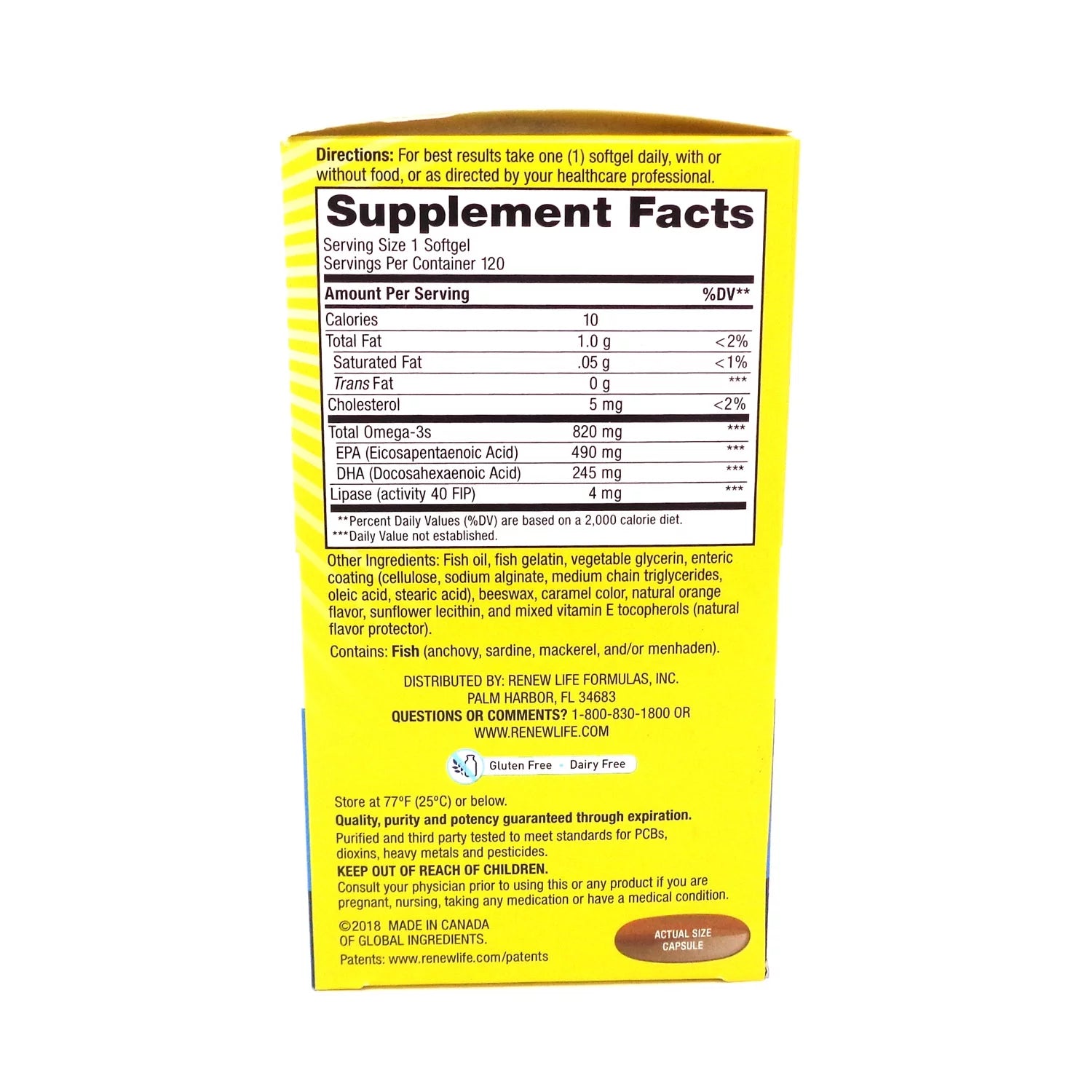 Norwegian Gold Ultimate Fish Oils Ultra-Concentrated Omega-3 Natural Orange Flavor 1200 mg, 120 Softgels D130954
