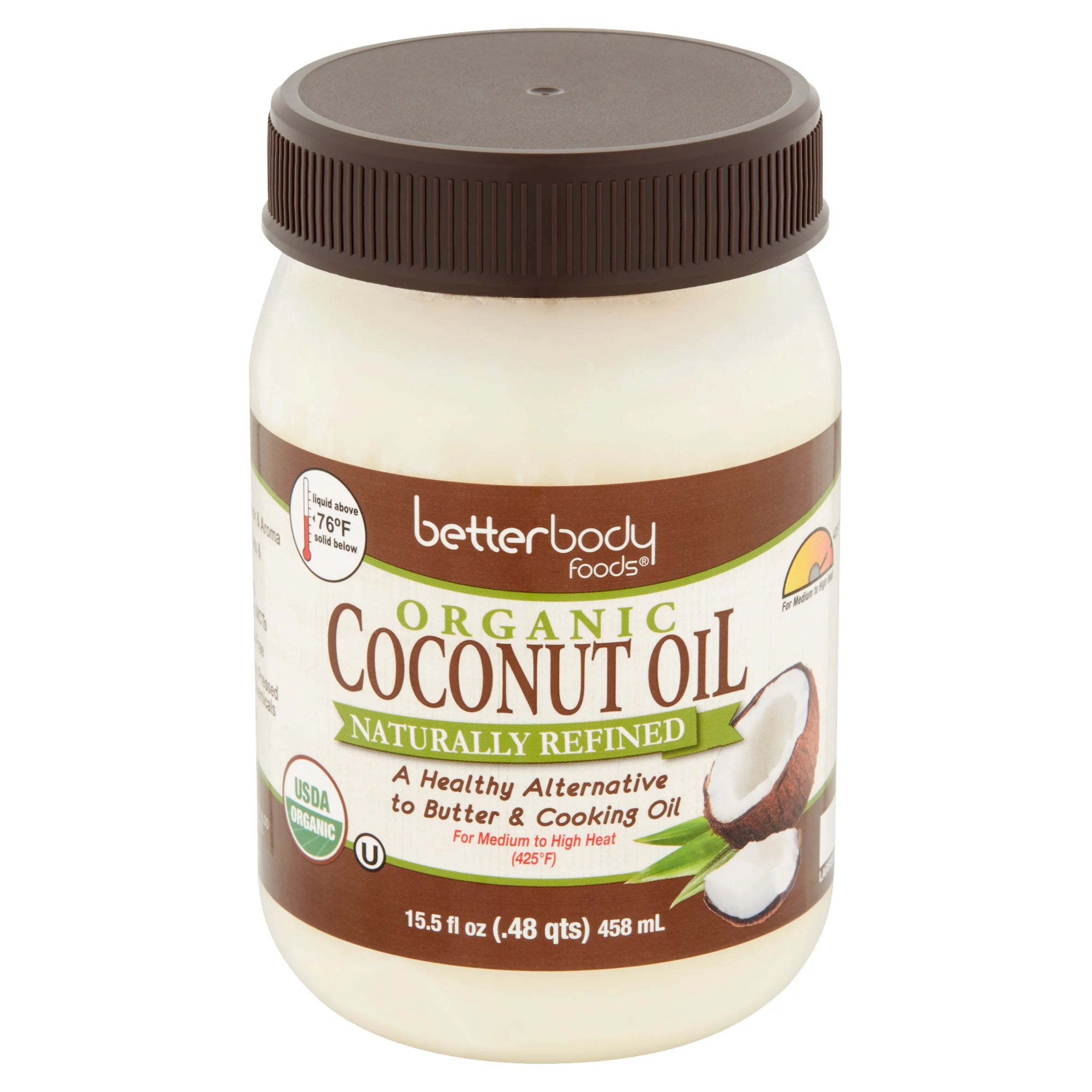 Organic Naturally Refined Coconut Oil, 15.5 fl oz, 6 pack Z410