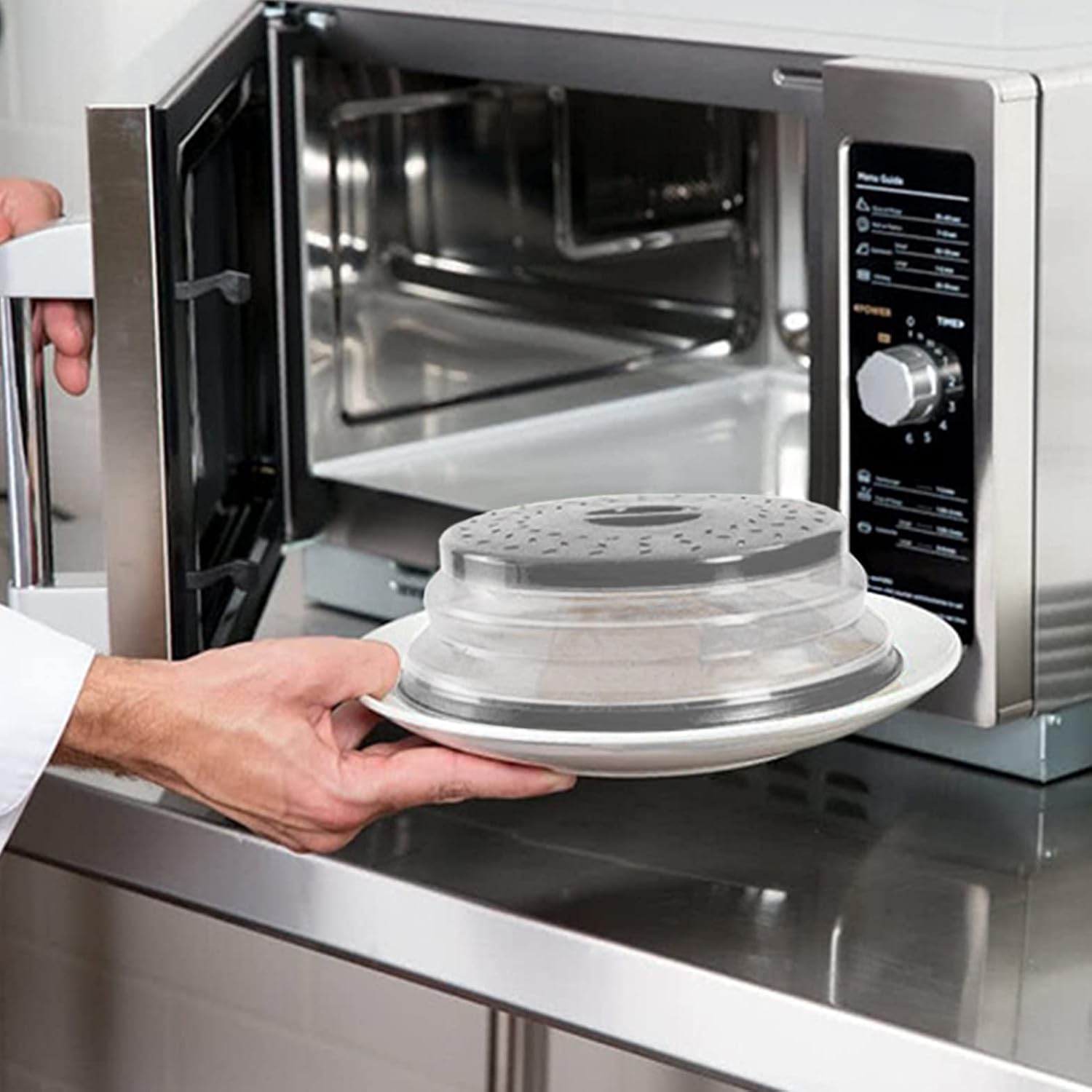 Microwave Splatter Cover, Vented Collapsible with Handle, BPA-Free, 10.5 inch U2348