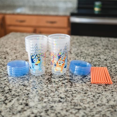 Toddler Straw Cups with Snap On Lids - Spill Proof - 10 Oz - 8 Count O96560
