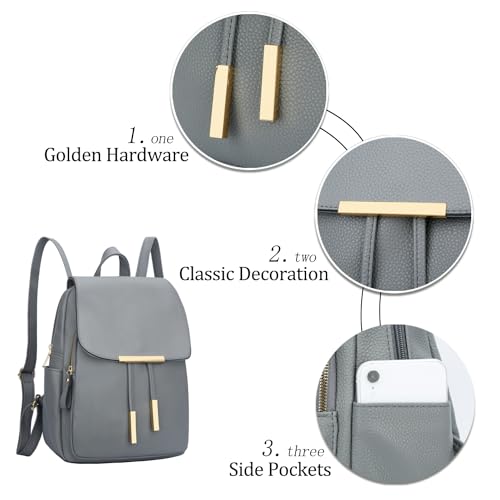 Quilted Leather Backpack Purse for Women Q222065