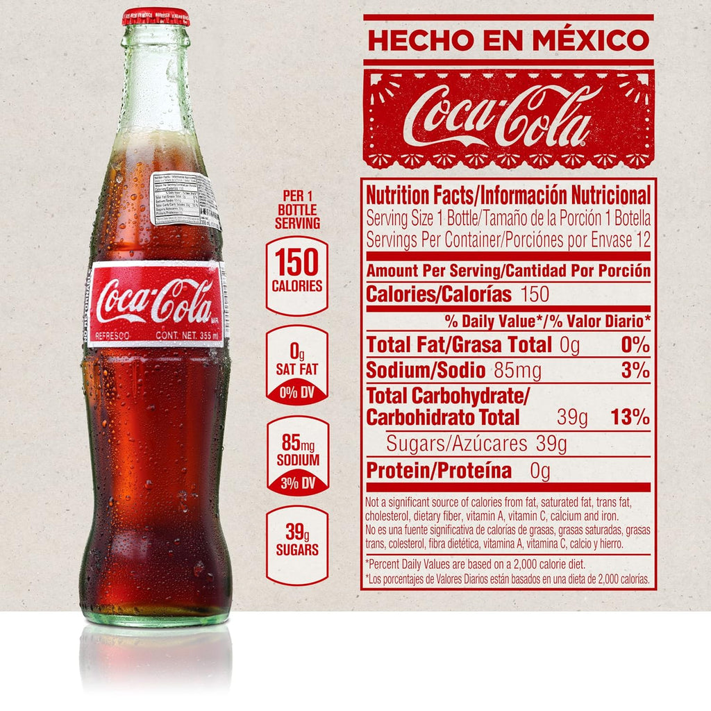 Mexican Cola Glass Bottles, 12 Fl Oz (Pack of 4) X53875