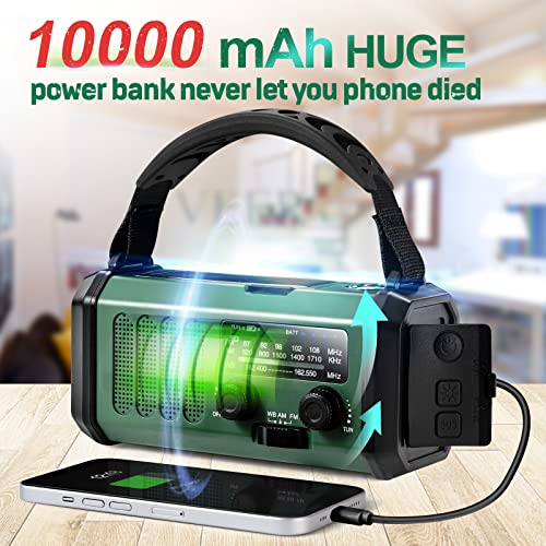 Emergency Weather Radio with Solar Hand Crank and Power Bank F786