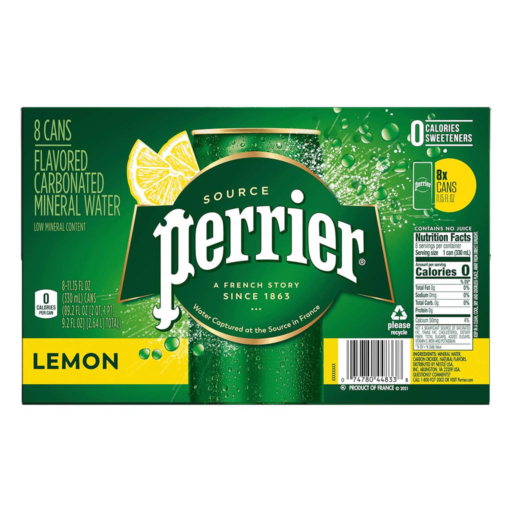 Sparkling Water Lemon Flavored 11.15 oz Cans, 24 Count Q3132