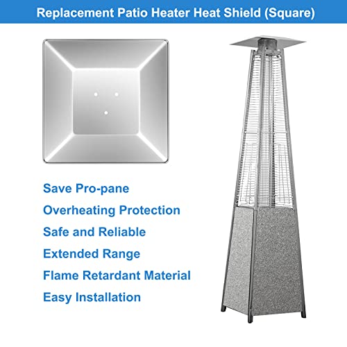 Aluminum Patio Heater Reflector Shield, 4 Sided Replacement Part P689735
