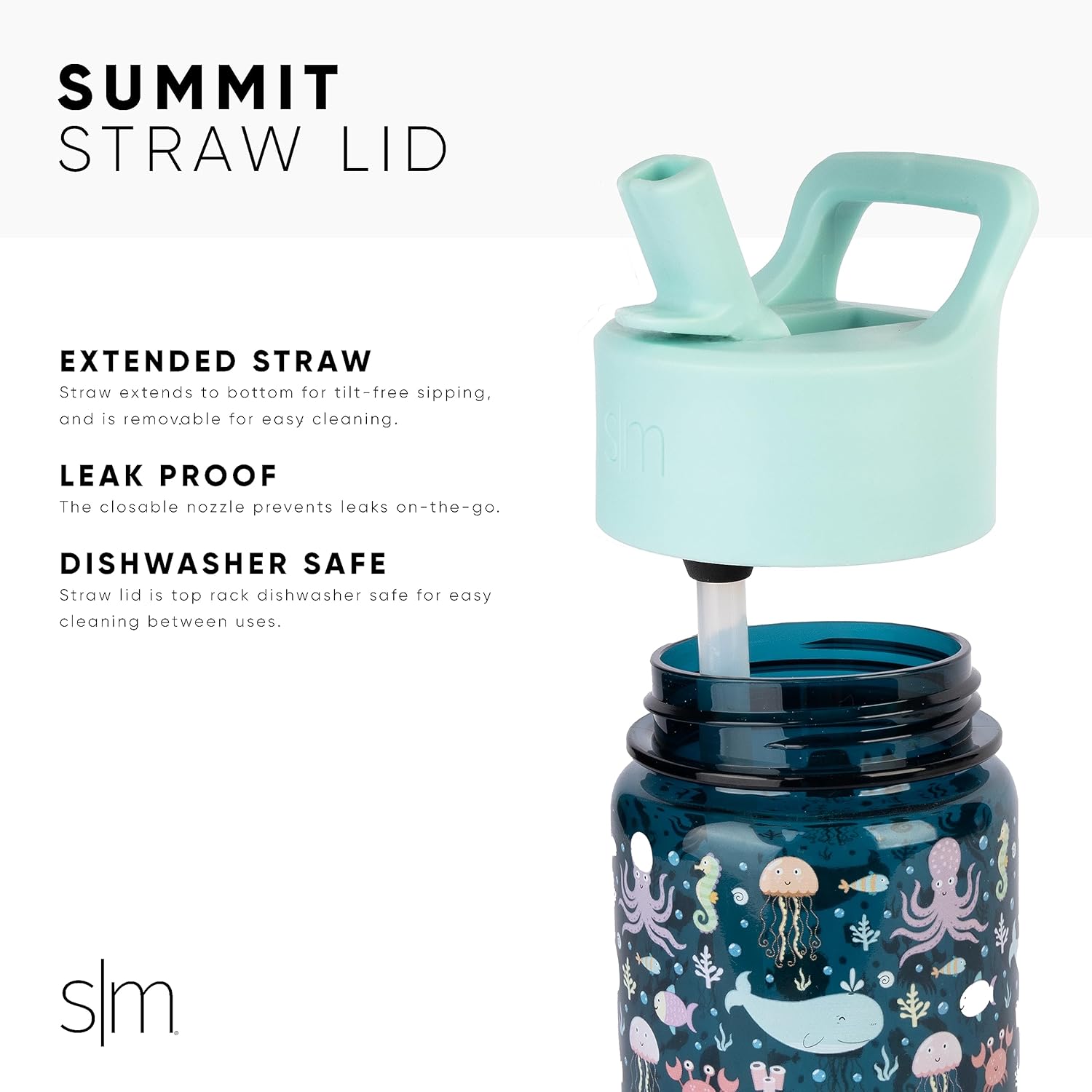 CoComelon Kids Water Bottle Plastic BPA-Free Tritan Cup with Leak Proof Straw Lid Z2544