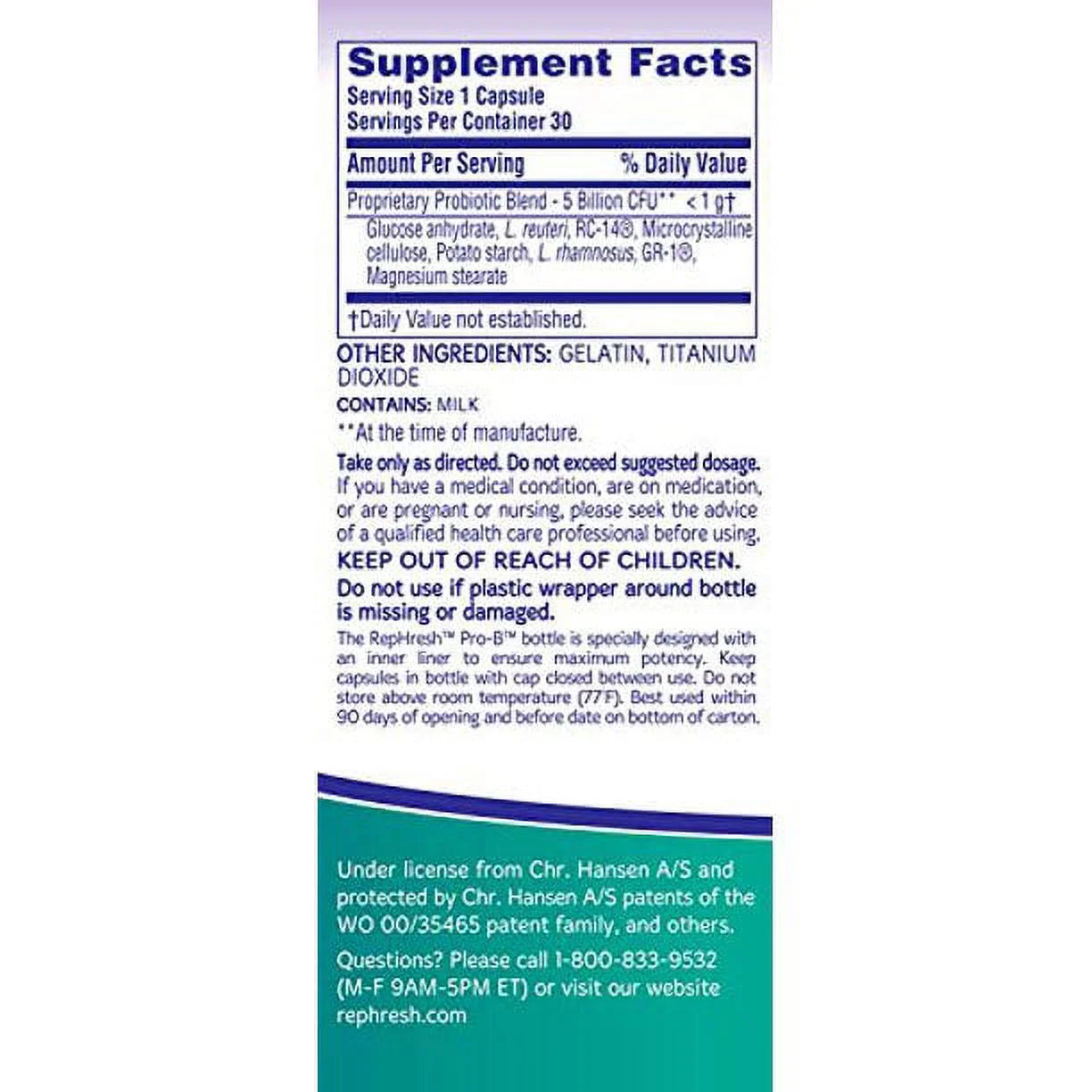 Probiotic Feminine Supplement Capsules, 30 Count K766821
