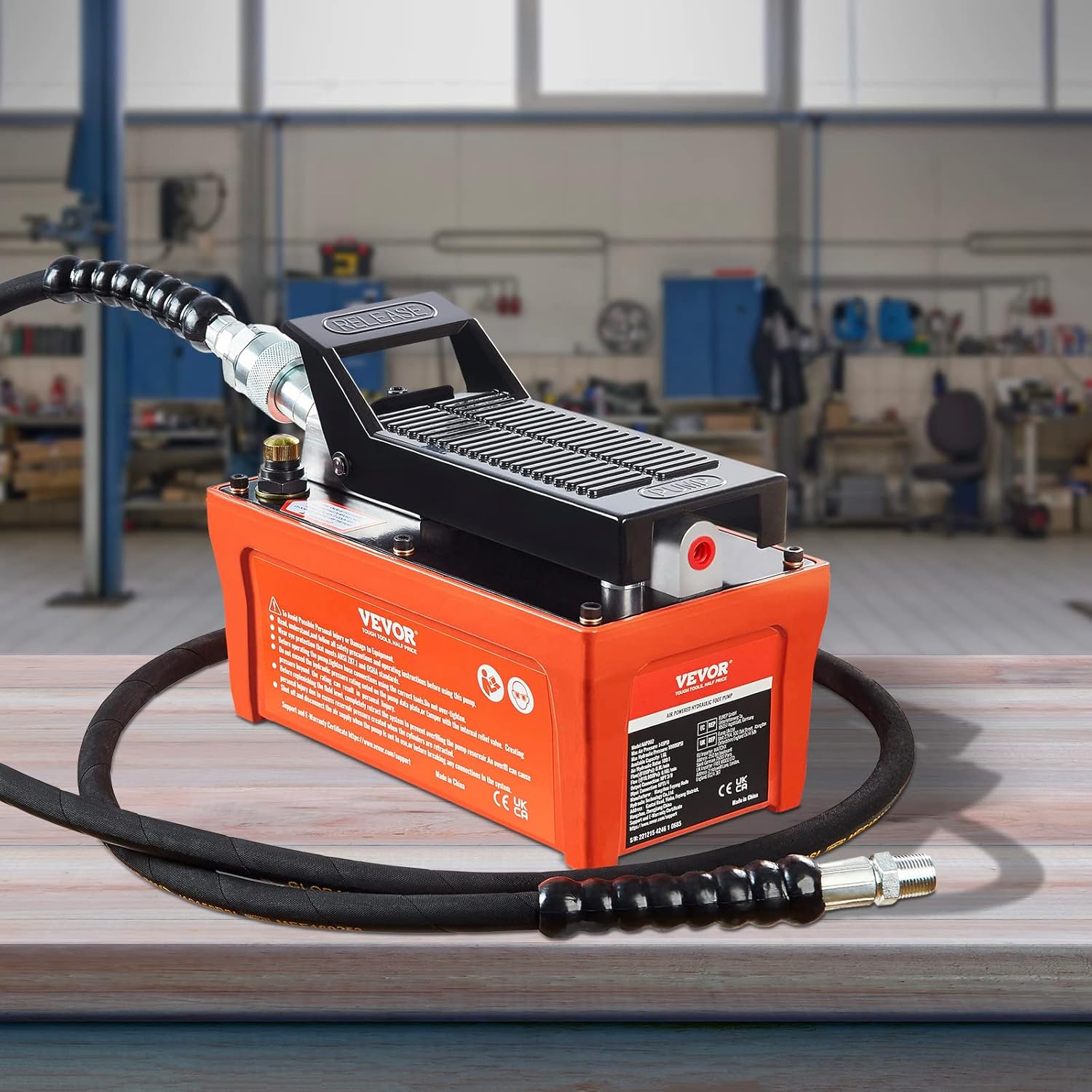 Air Hydraulic Pump, 10,000 PSI, Foot Actuated S582856