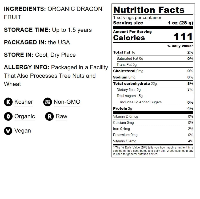 Dried Red Dragon Fruit, 1 Pound – Non-GMO, Kosher Z7733