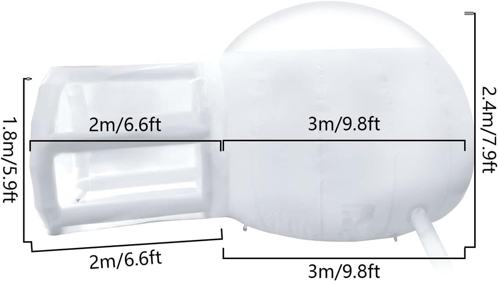 Inflatable Clear Bubble Dome Camping Tent with Air Blower E2408